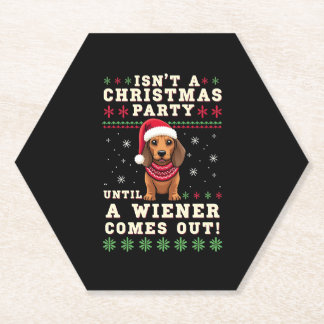 Porta-copo De Papel Cool Funny Wiener Dog Christmas Dachshund Holiday 