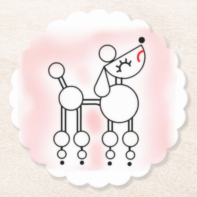 Porta-copo De Papel Copo de papel para Poodle Toy Branco (Frente)