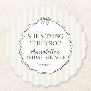 Porta-copo De Papel Coquete Preto Laço Bege Café da Manhã Chá de Bebê 