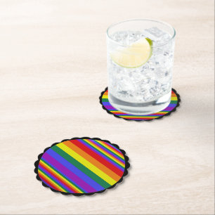 Porta-copo De Papel Cor do Orgulho LGBT Preta