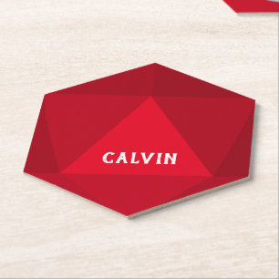 Porta-copo De Papel Cor Personalizada D20 Dice com Valor Die de Texto 