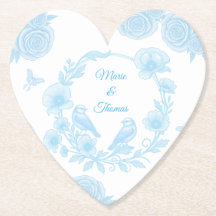 Coração Casamento 💙 Nomes Personalizados Floral