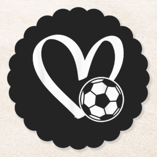 Porta-copo De Papel Coração da Bola do Futebol
