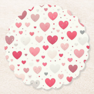 Porta-copo De Papel Coração do Dia de os namorados colorido