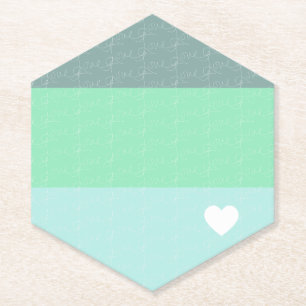 Porta-copo De Papel Coração do Dia dos Namorados Desenhado à Mão Amor 