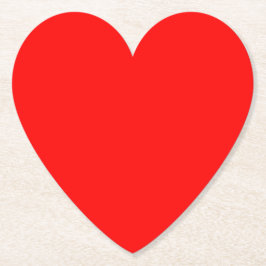 Porta-copo De Papel Coração Vermelho