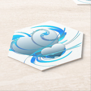 Porta-copo De Papel Corações de Rotação