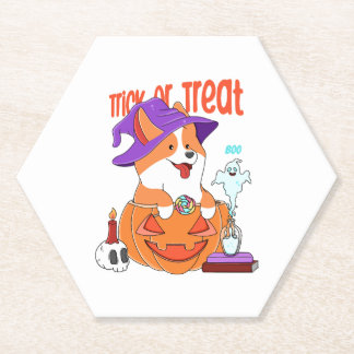 Porta-copo De Papel Corgi Halloween