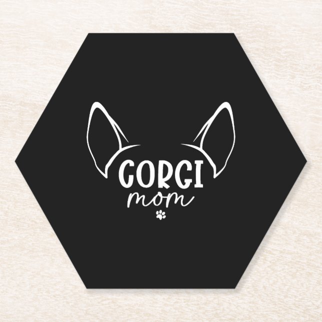Porta-copo De Papel Corgi Mãe (Frente)