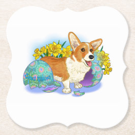 Porta-copo De Papel Corgi Páscoa