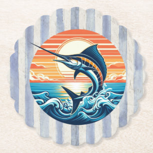 Porta-copo De Papel Costumeiro pôr do sol marlins costeiro/náutico/pra