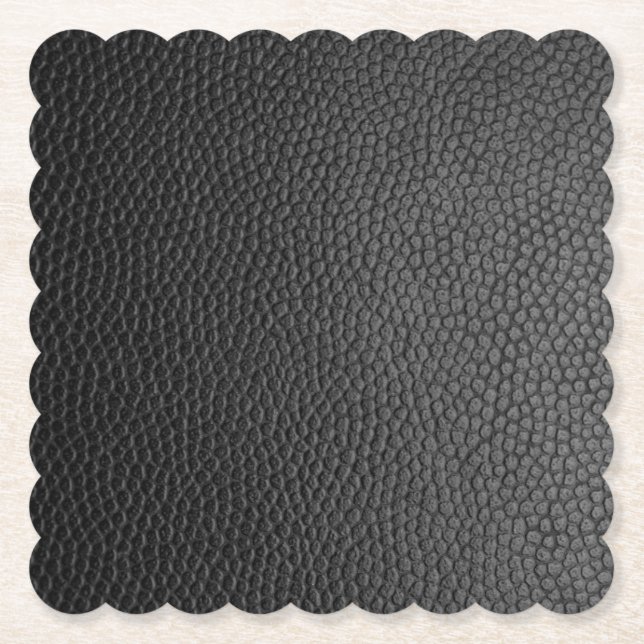 Porta-copo De Papel Couro de Cobra Preto (Frente)