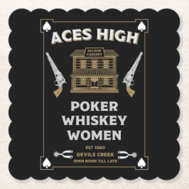 Porta-copo De Papel Cowboy American Frontier Saloon