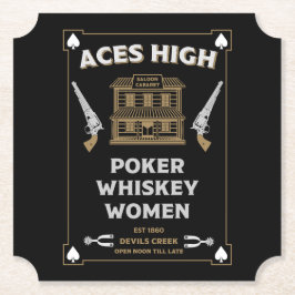 Porta-copo De Papel Cowboy American Frontier Saloon