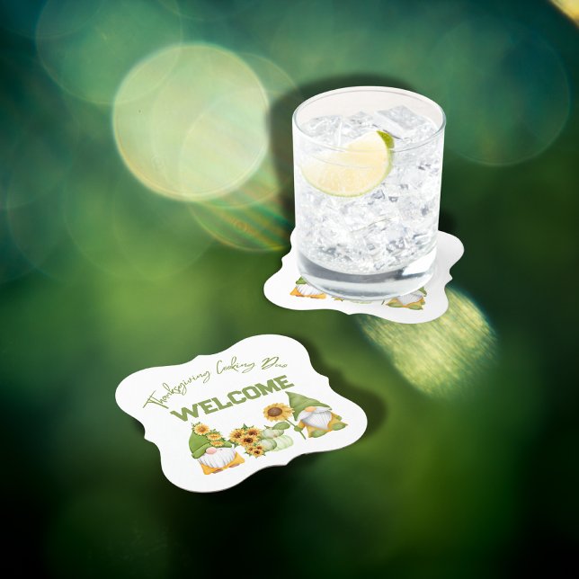 Porta-copo De Papel Cozinhar de Ação de Graças Duo, BEM-VINDO | (Criador carregado)