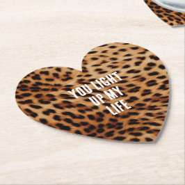 Porta-copo De Papel Cream Brown Leopardo Print