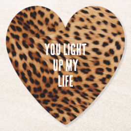 Porta-copo De Papel Cream Brown Leopardo Print