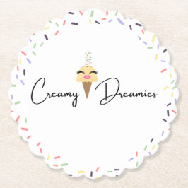 Porta-copo De Papel Creamy Dreamies drink paper Coasters 