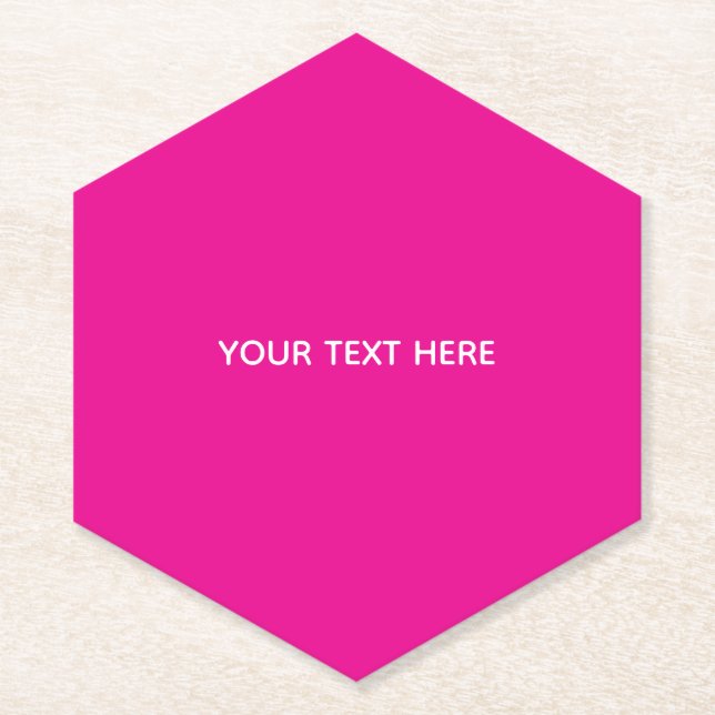 Porta-copo De Papel Creat Your Own Megenta Invitation Postcard (Frente)