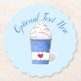 Porta-copo De Papel Creme Latte & Whipped (Azul)