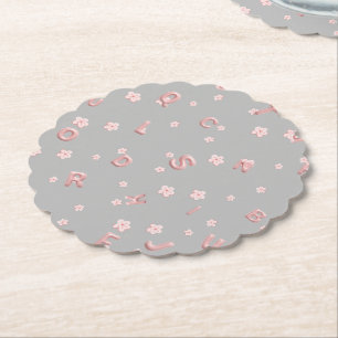 Porta-copo De Papel Crianças bonitas ABC Flor de Alfabeto Escola Infan