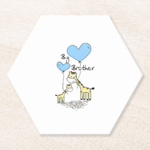 Porta-copo De Papel Crianças Grande Irmão Girafas Cute Dão Idea Toddle