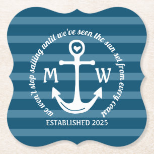 Porta-copo De Papel Criar seu próprio logotipo litoral do coração