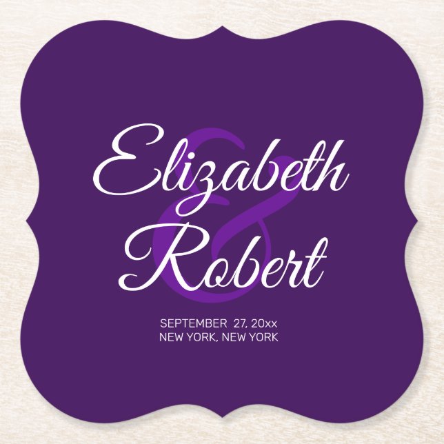 Porta-copo De Papel Crie Seu Próprio Nome Da Noiva De Casamento Elegan (Frente)