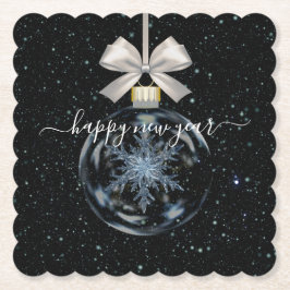 Porta-copo De Papel Crystal Snowflake New Year’s 