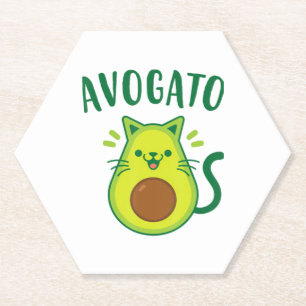 Porta-copo De Papel Cute Cinco de Mayo Avogato Avocado Cat Funny Avoca