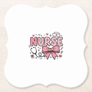Porta-copo De Papel Cute Enfermeira Laço Coração Camisa Desenho Vetori