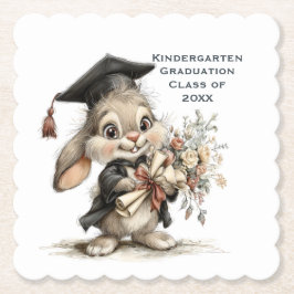 Porta-copo De Papel Cute Kindergarten Graduation Bunny Design