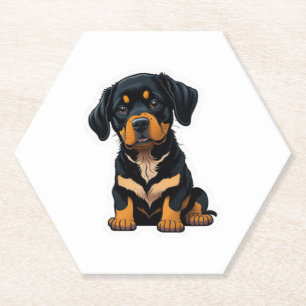 Porta-copo De Papel Cute Rottweiler - Presentes para Proprietários de 