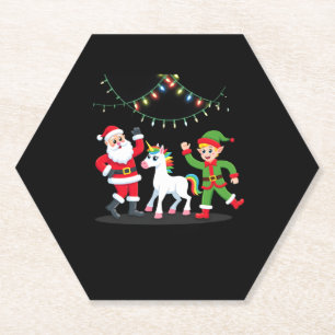 Porta-copo De Papel Dabbing Papai Noel Elfo Unicórnio Natal Crianças M