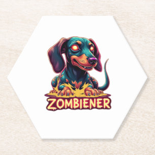 Porta-copo De Papel Dachshund Doxie Wiener Sausage Zombie Dog Hallowee
