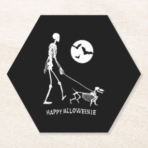 Porta-copo De Papel Dachshund Halloween
