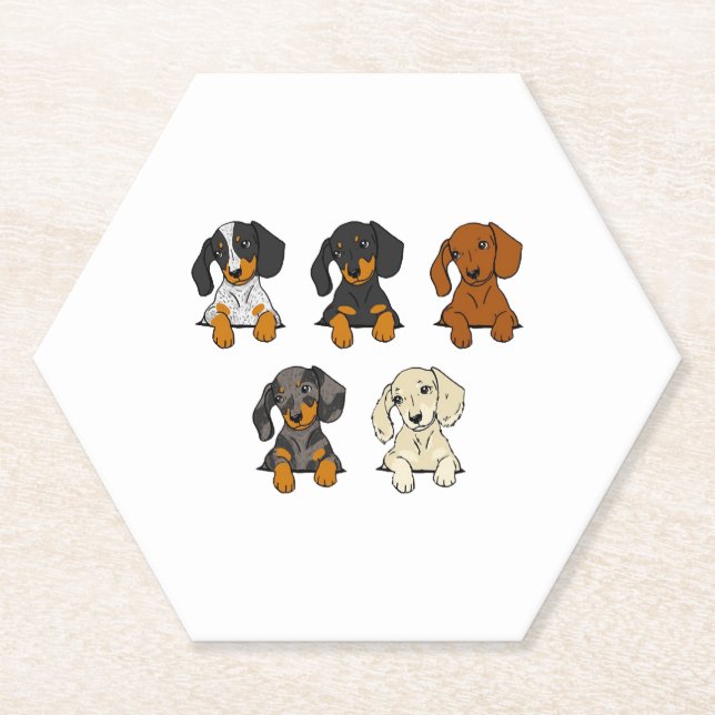 Porta-copo De Papel Daschund     (Frente)