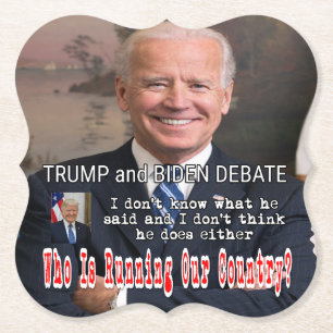 Porta-copo De Papel Debate sobre Trump e Biden