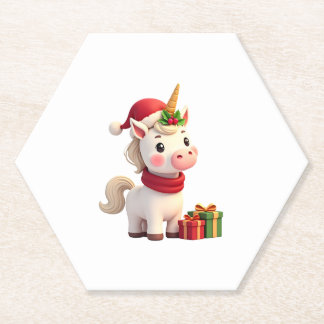 Porta-copo De Papel Decoração de Natal Unicórnio Camisa de Natal de Un