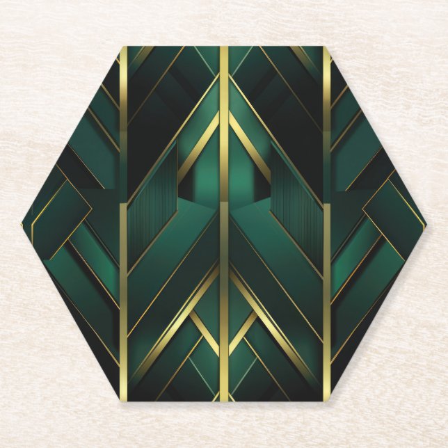 Porta-copo De Papel Decoração Verde (Frente)