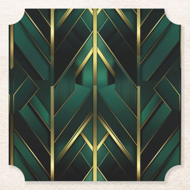 Porta-copo De Papel Decoração Verde (Frente)