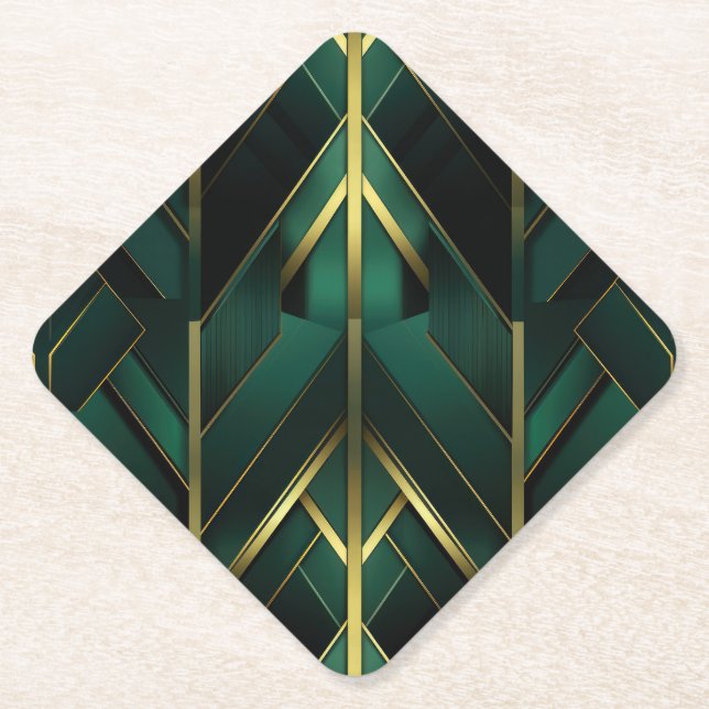 Porta-copo De Papel Decoração Verde (Frente)