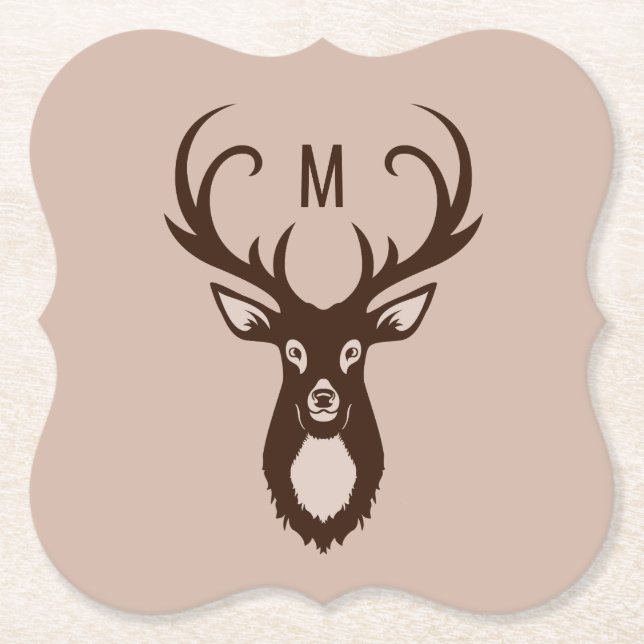 Porta-copo De Papel Deer com suas portas copos de papel monograma (Frente)