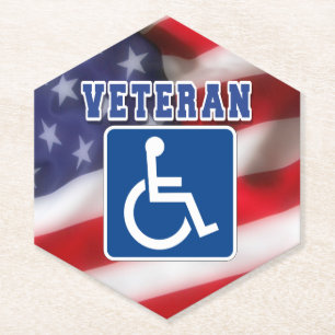 Porta-copo De Papel deficiente Veteran EUA