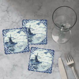 Porta-copo De Papel Delft Blue Windmill Waterway Custom