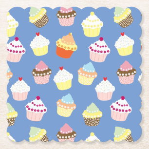 Porta-copo De Papel Deliciosos Cupcakes de aniversário decorados