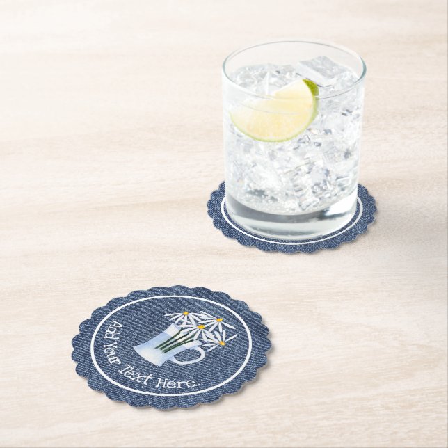 Porta-copo De Papel Denim E Daisys (Insitu)