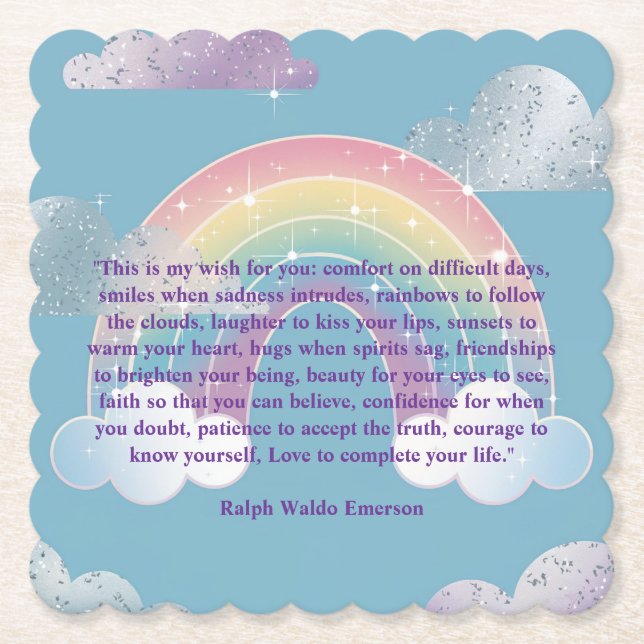 Porta-copo De Papel Deseje Por Sua Porta copos Inspiradora (Frente)