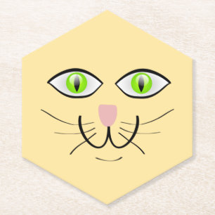 Porta-copo De Papel Desenho Animado Rosto Engraçado Gato-29034