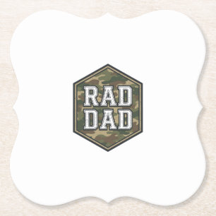 Porta-copo De Papel Desenho de Gravura Vintage Hexágono Camuflado do R